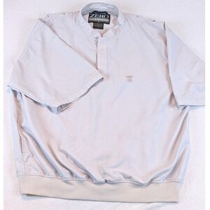 ZERO Restriction Golf Outerwear Mens Short Sleeve Pullover Jacket L Cream Ivory